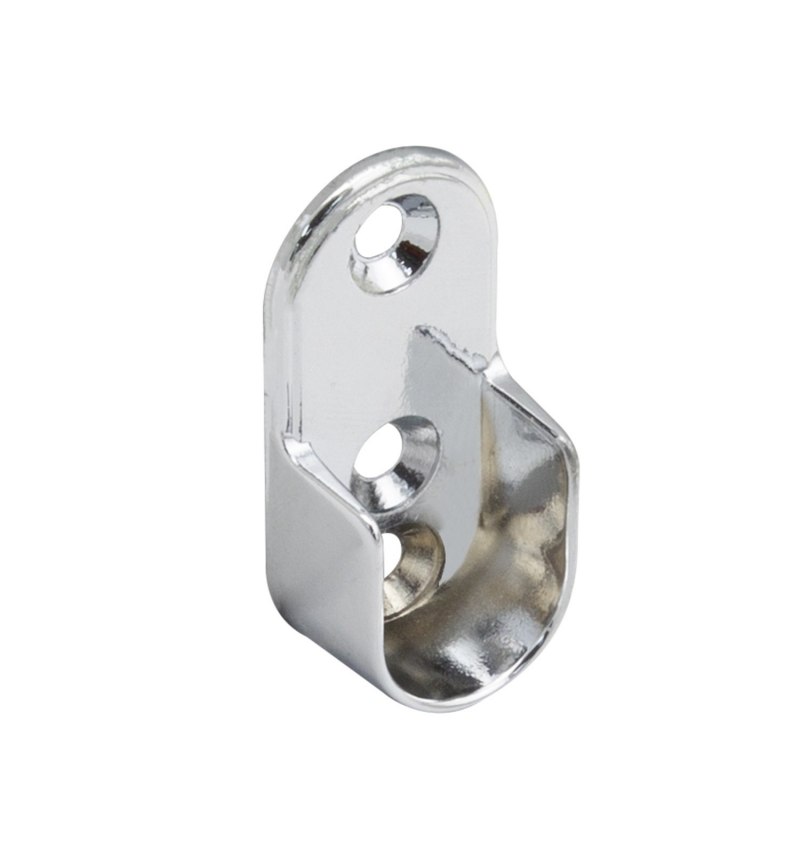 Soporte Lateral Oval Para Tubo Ø 16 mm. Cromado