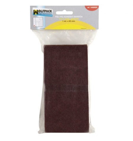 Fieltro Adhesivo 1m. x 85 mm. Blister Marrón