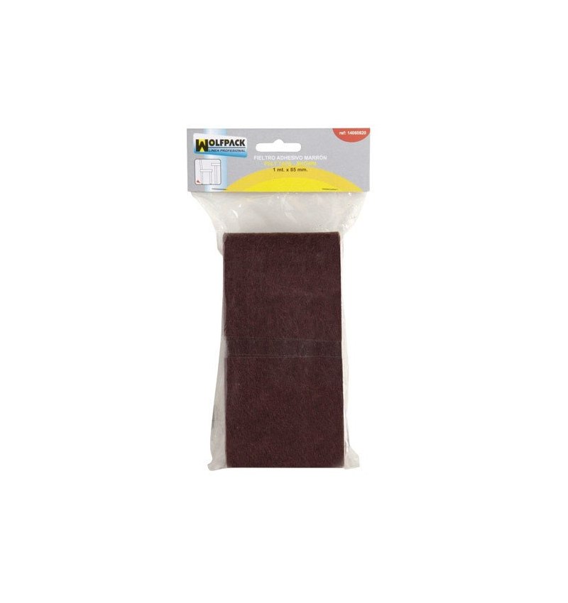 Fieltro Adhesivo 1m. x 85 mm. Blister Marrón
