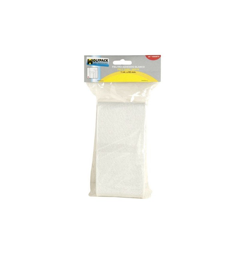Fieltro Adhesivo 1m. x 85 mm. Blister Blanco
