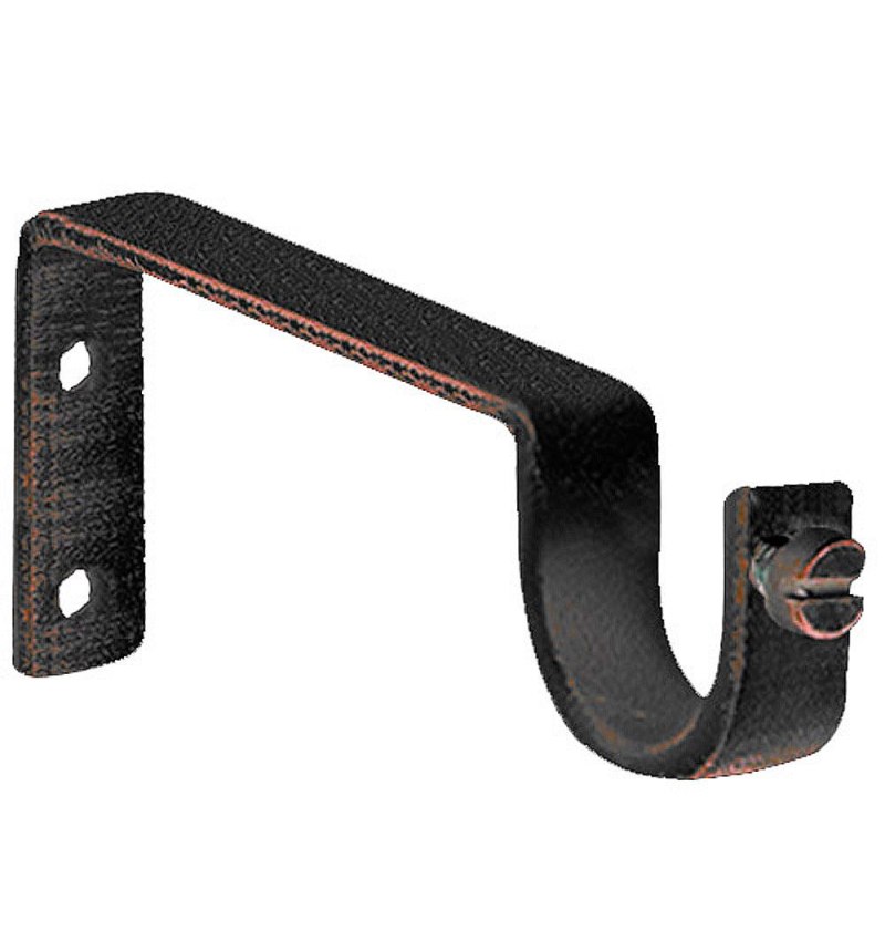 Soporte Sencillo Forja Ø 20 mm. Negro / Cobre (Blister 2 Piezas)
