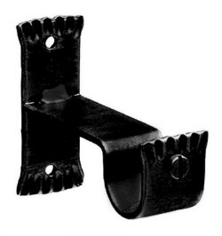 Soporte Central Forja Ø 28 mm. Negro Juego 2 Piezas