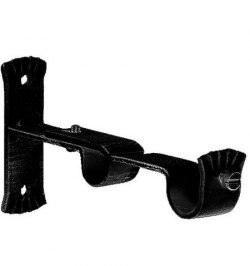 Soporte Doble Forja 28-20 Ø mm. Negro