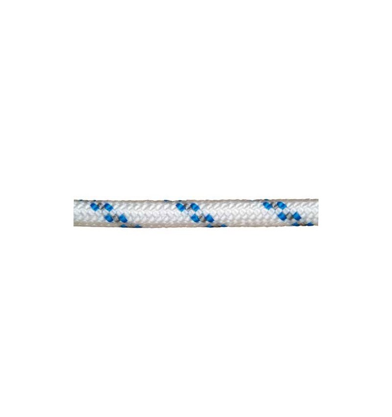 Cuerda Poliester Trenzada Blanco / Azul 14 mm. Bobina 100 m.