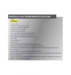 Martillo Electroneumatico Dewalt  D25133k