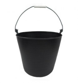 Cesto Plastico Negro Un Asa 22 Litros