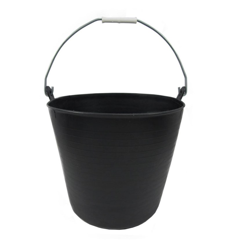 Cesto Plastico Negro Un Asa 22 Litros