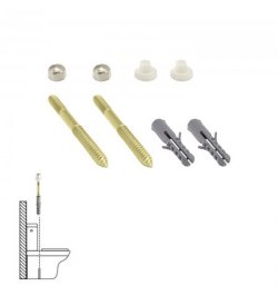 Kit Sanitario Fija Wc  5x75 mm. Bicromatado (2 Piezas)
