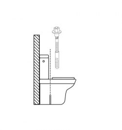 Kit Sanitario Fija Wc  5x75 mm. Bicromatado (2 Piezas)