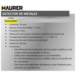 Detector Metales Maurer