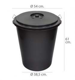 Cubo Basura Plastico Comunidad Con Tapa   50 Litros