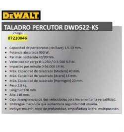Taladro Dewalt DWD522KS