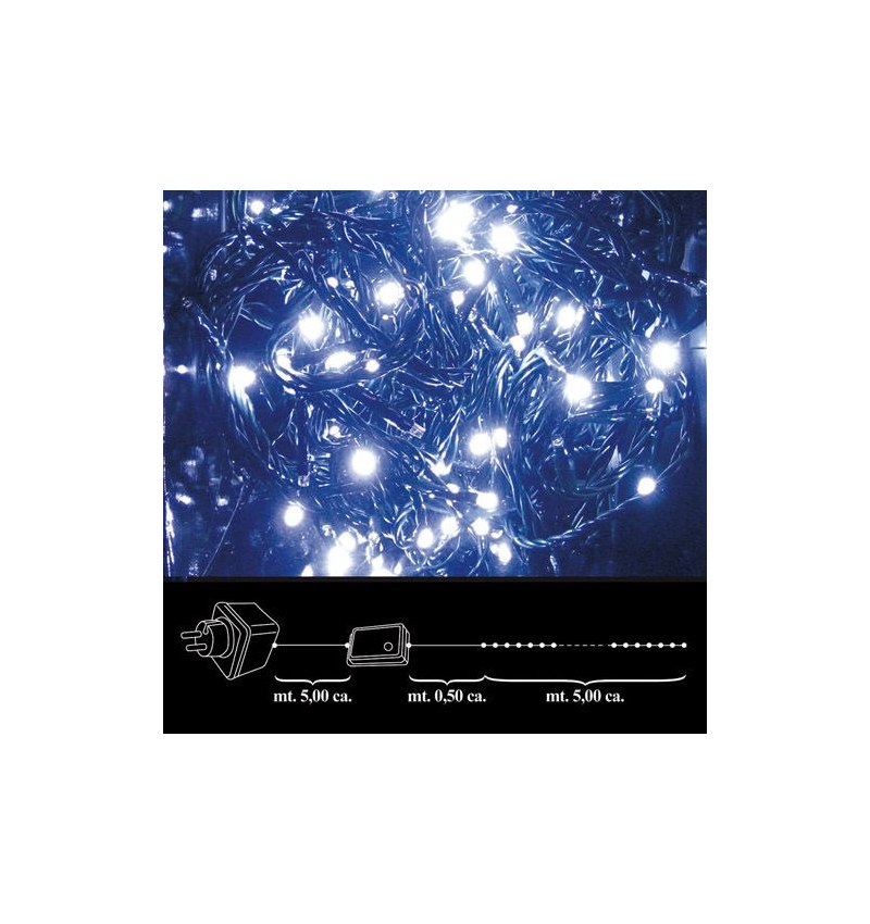 Luces Navidad 100 Leds Blanca Interior / Exterior Ip44