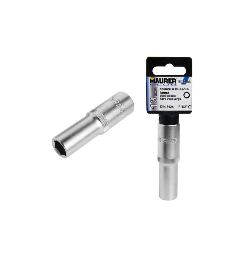 Llave Vaso Maurer 1/2 Hexagonal Larga  9mm.