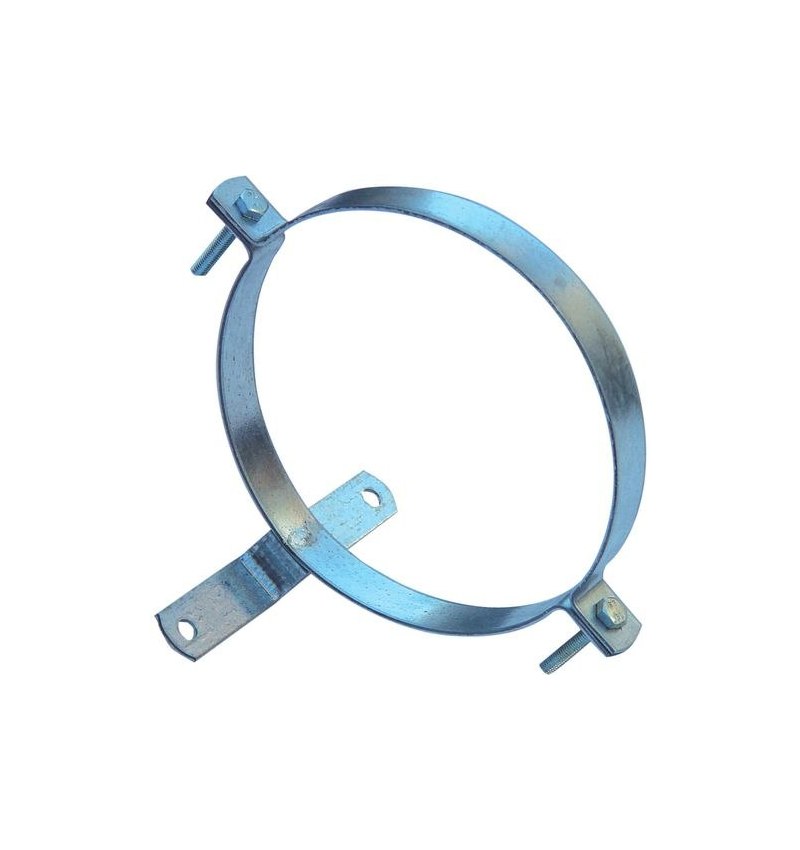 Abrazadera Para Tubo Estufa Galvanizado Con Soporte 100 mm.
