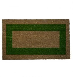 Felpudo Fibra Coco Raya Verde 45x75 cm.