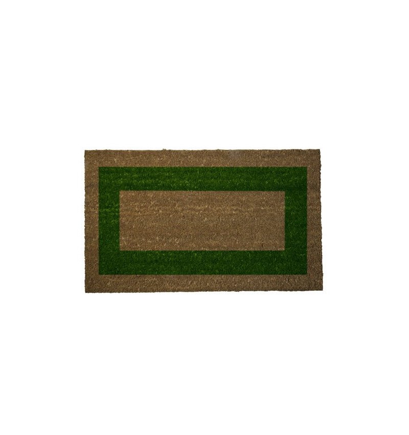 Felpudo Fibra Coco Raya Verde 45x75 cm.