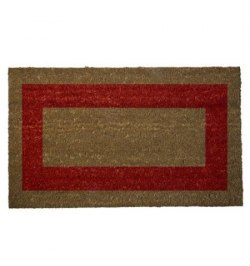 Felpudo Fibra Coco Raya Roja 40x60 cm.