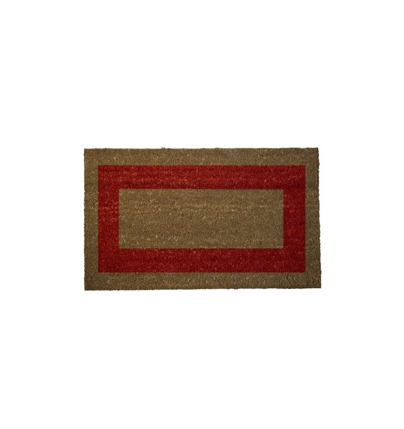 Felpudo Fibra Coco Raya Roja 40x60 cm.