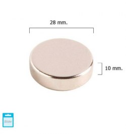 Iman Wolfpack Neodimio Redondo Ø 28x10 mm. (Blister 1 Pieza)