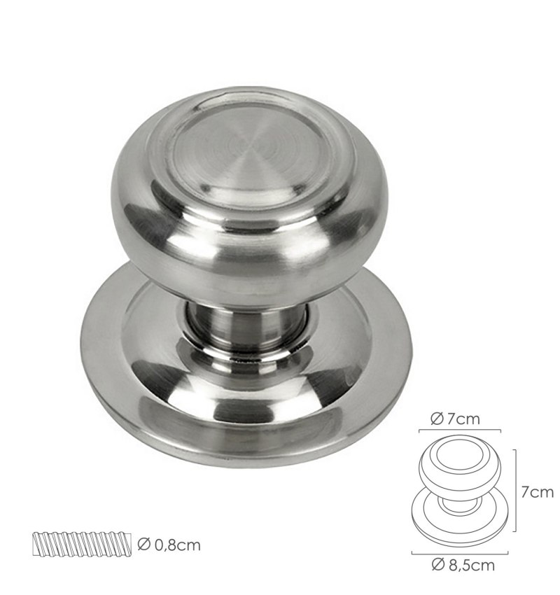 Pomo Puerta Seta Color Inox Oryx