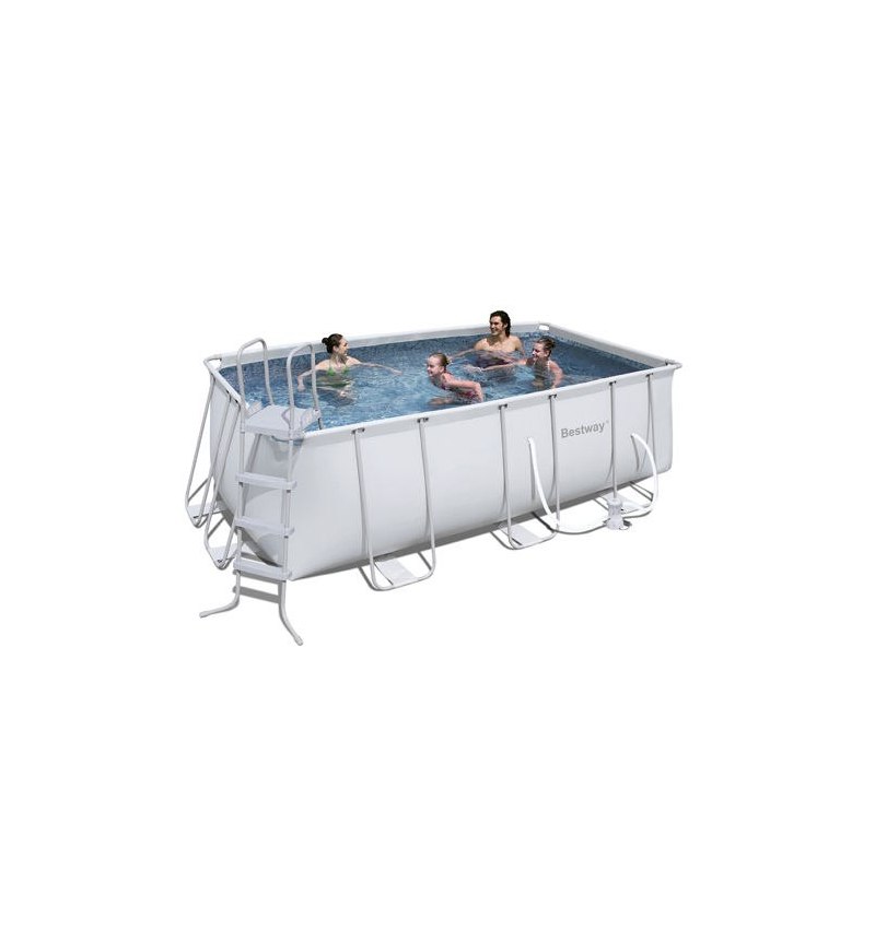 Piscina Rectangular Con Depuradora 412x201x122 cm.