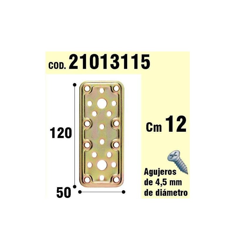 Soporte Para Madera Placa Bicromatada 50x120 mm.