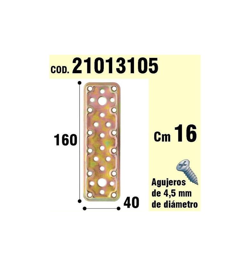 Soporte Parra Madera Placa Bicromatada 40x160 mm.