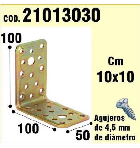 Soporte Para Madera Ángulo  50x 100x 100 mm.