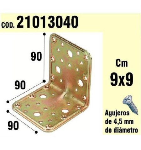 Soporte Para Madera Ángulo  90x90x90 mm.