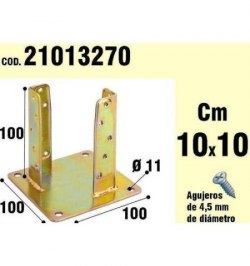 Soporte Para Madera Anclaje Bicromatado 100 mm.