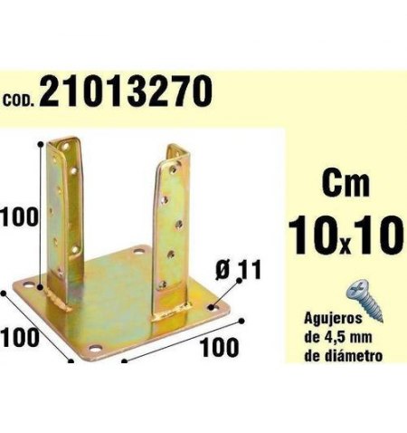 Soporte Para Madera Anclaje Bicromatado 100 mm.