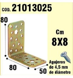 Soporte Para Madera Ángulo   50x80x80 mm.