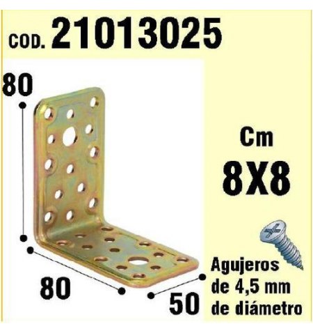 Soporte Para Madera Ángulo   50x80x80 mm.