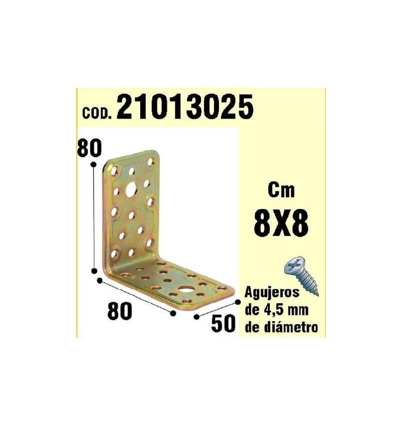 Soporte Para Madera Ángulo   50x80x80 mm.