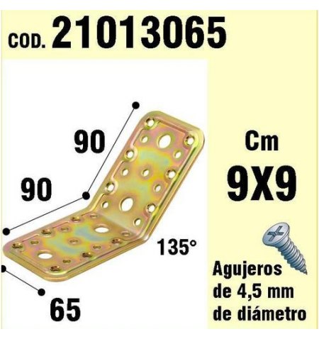Soporte Para Madera Ángulo  65x90x90 mm./135°