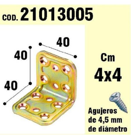 Soporte Para Madera Ángulo   40x40x40 mm.
