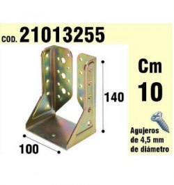 Soporte Para Madera Alas Interiores Bicromatado 100 mm.