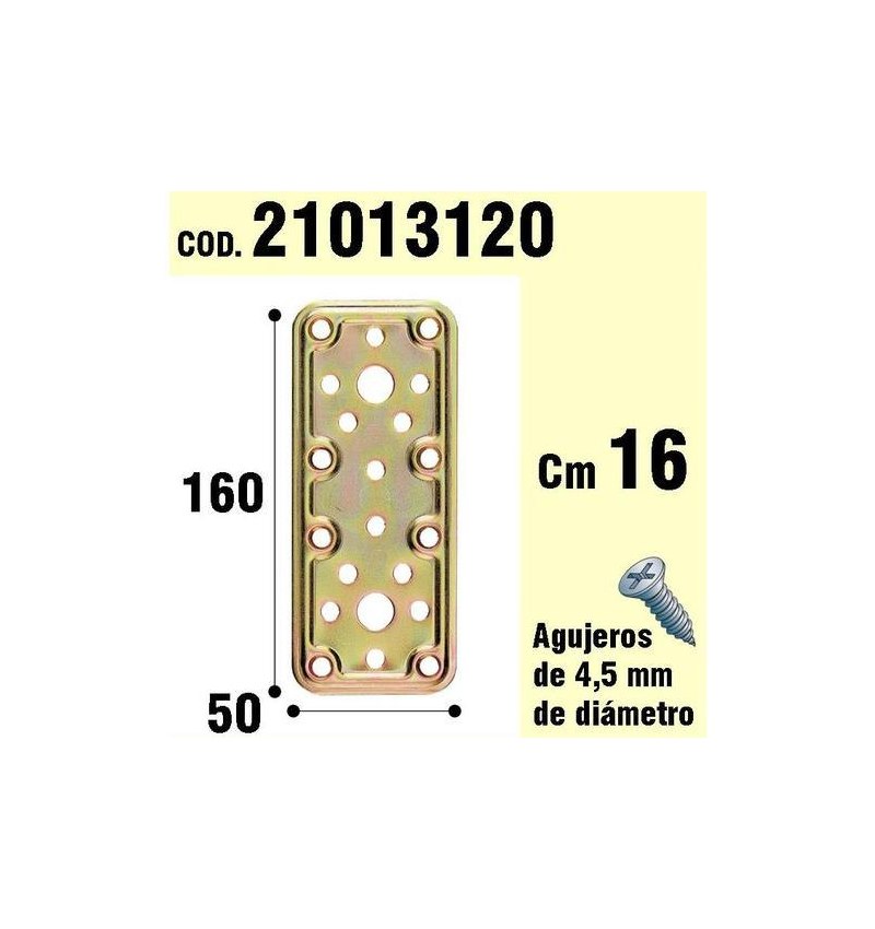 Soporte Para Madera Placa Bicromatada 50x160 mm.