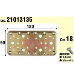 Soporte Para Madera Placa Bicromatada 90x180 mm.