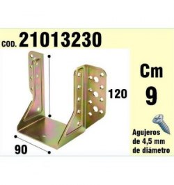 Soporte Para Madera Alas Exteriores bicromatado  90 mm.