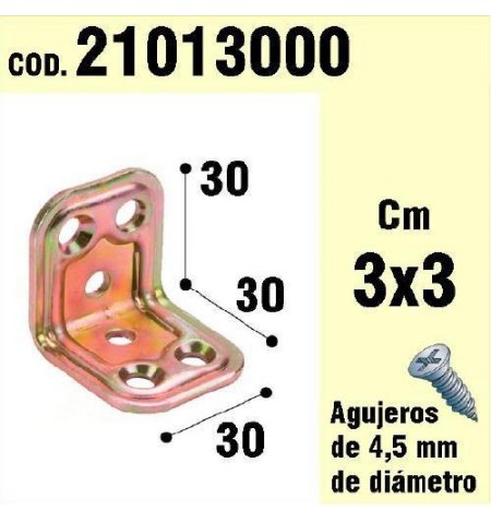 Soporte Para Madera Ángulo   30 x 30 x 30 mm.