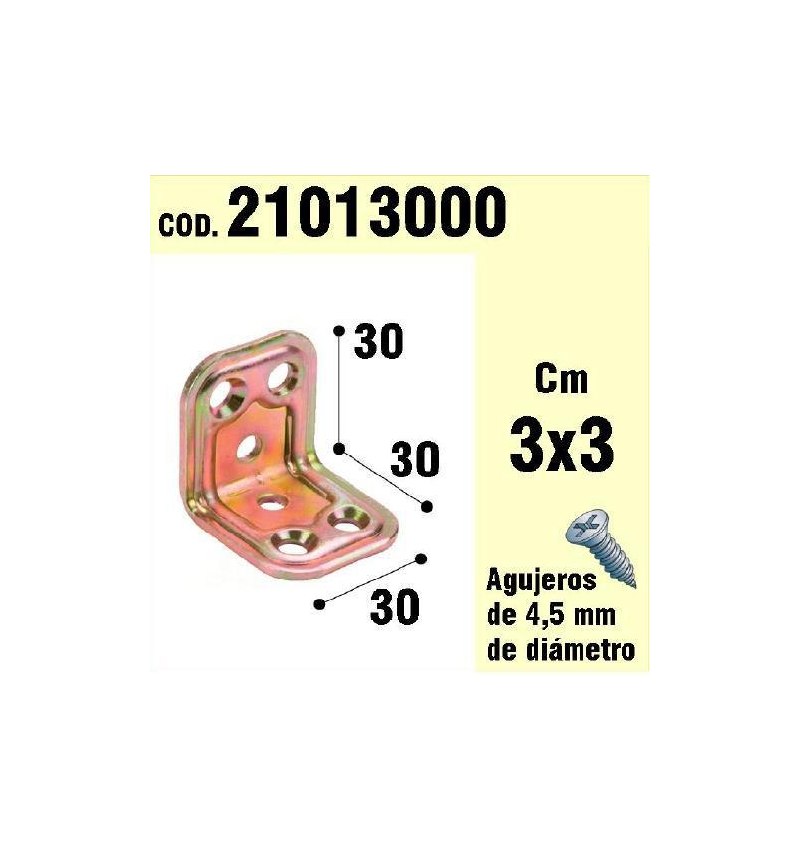 Soporte Para Madera Ángulo   30 x 30 x 30 mm.