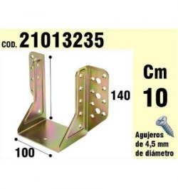 Soporte Para Madera Alas Exteriores bicromatado 100 mm.