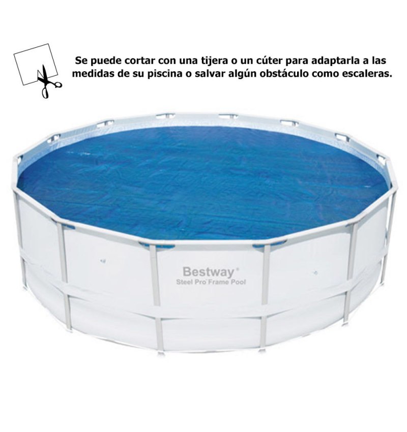 Cobertor Solar Para Piscinas Estructura Metálica Ø 427 cm.