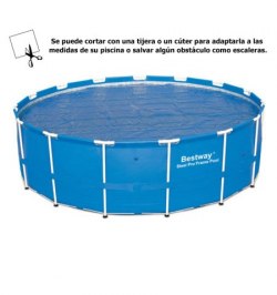 Cobertor Solar Para Piscinas Estructura Metálica Ø 488 cm.
