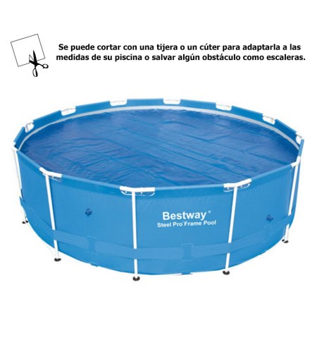 Cobertor Solar Para Piscinas Estructura Metálica Ø 366 cm.