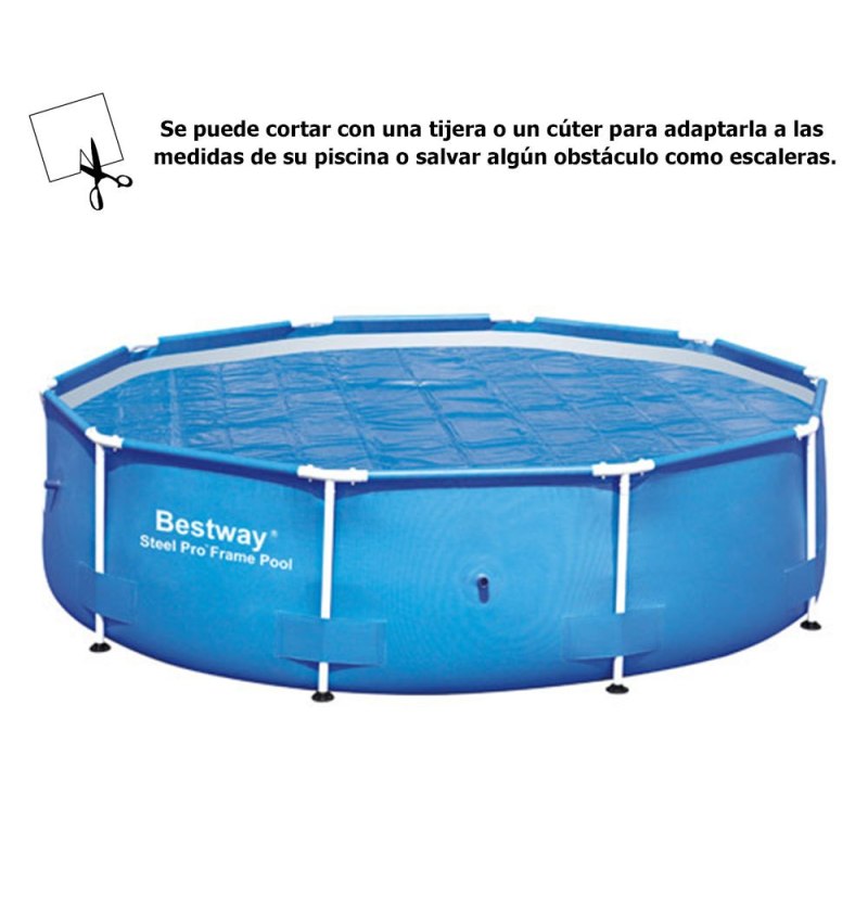 Cobertor Solar Para Piscinas Estructura Metálica Ø 305 cm.