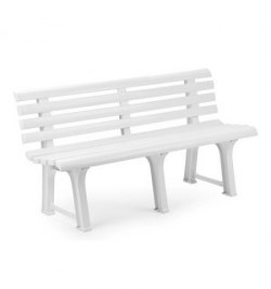 Banco  Jardin Resina Blanco 145x49 cm.