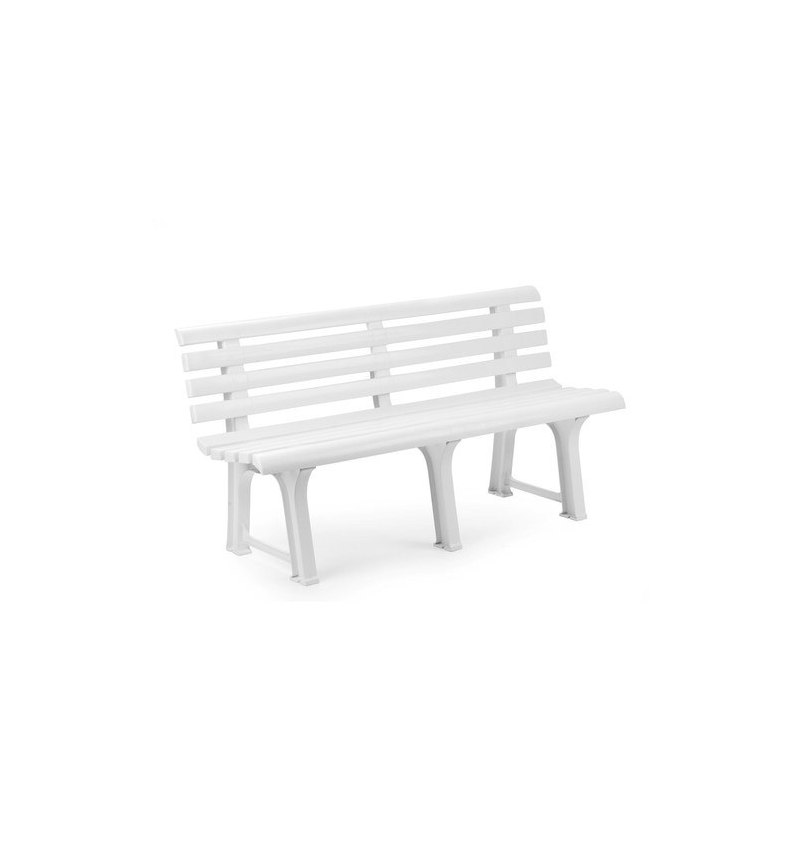 Banco  Jardin Resina Blanco 145x49 cm.